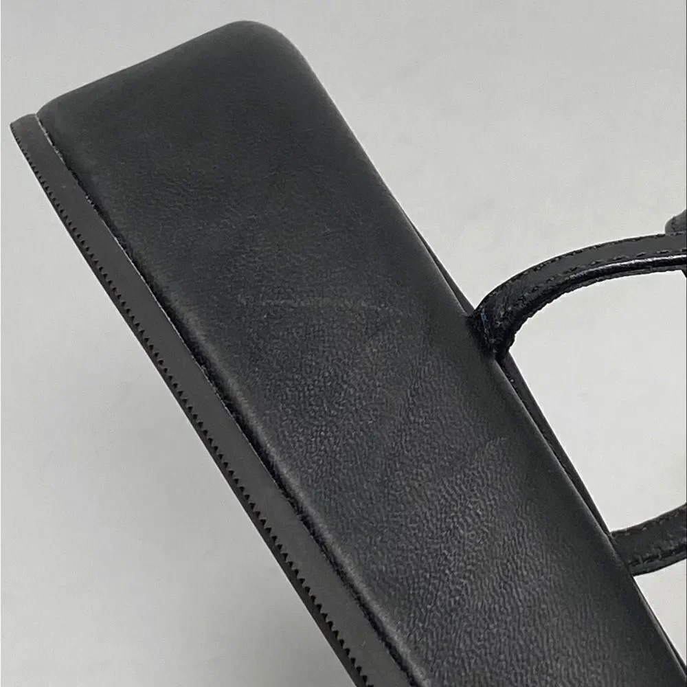 Loeffler Randall Beau Black Wrap Platform Sandal size 9